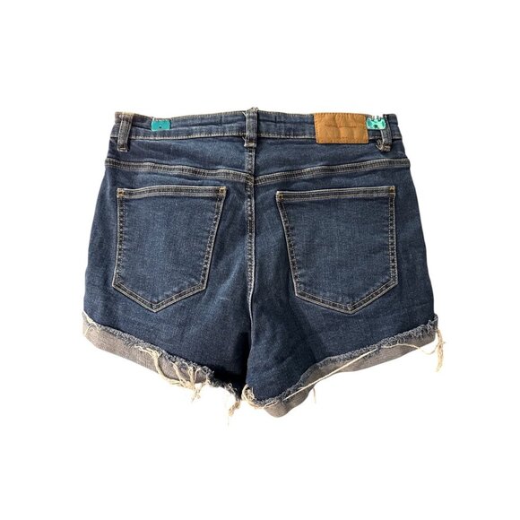 Zara Trafaluc Womens Distressed Denim Shorts Size 6  Raw Hem Mid-Rise Pre-Owned - Picture 4 of 7